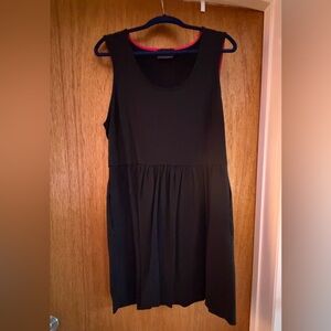 Cynthia Rowley Black Dress with Pink Trim